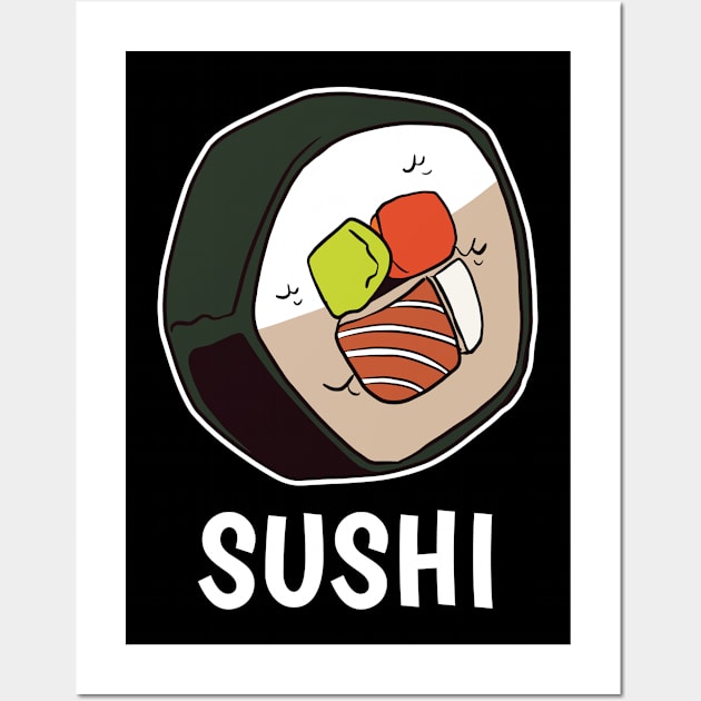 Halloween Sushi Funny Matching Gift Part 2 Wall Art by Hasibit